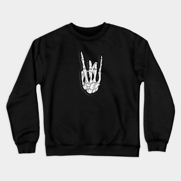 Rock On Crewneck Sweatshirt by StilleSkyggerArt